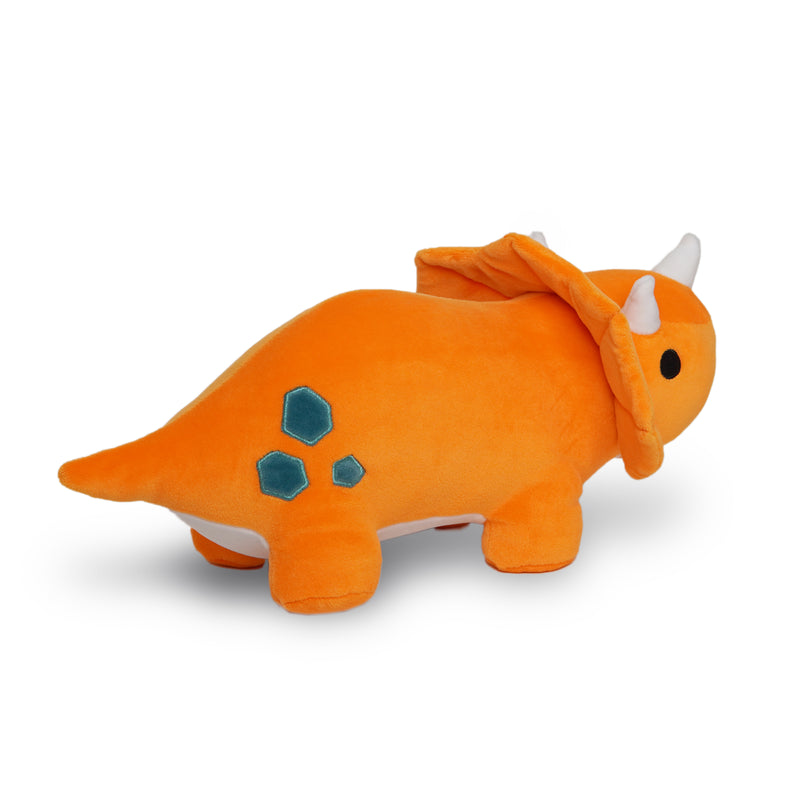 Avocatt Orange Triceratops Plush Stuffed Animal