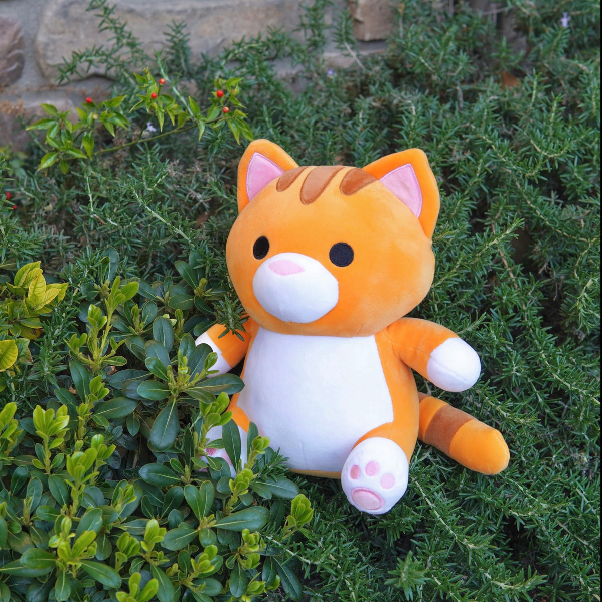 Orange cat plush best sale