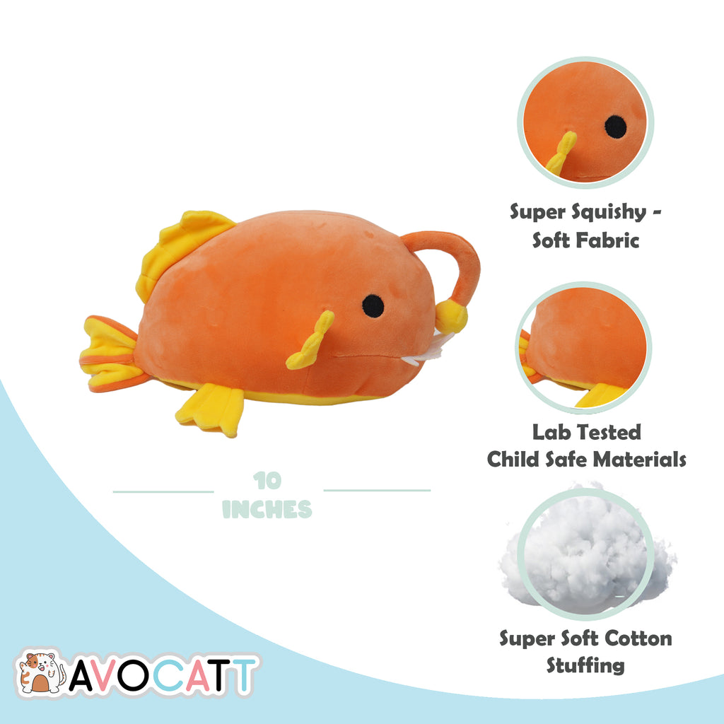 FRANKIEZHOU Home Anglerfish Plush Toy - Simulation 10 inch Anglerfish Creepy Stuffed Animals Toys, Soft Real Sea Life Goosefish Lanternfish PL