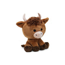 Avocatt Fuzzy Sitting Highland Cow Plush Stuffed Animal