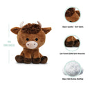 Avocatt Fuzzy Sitting Highland Cow Plush Stuffed Animal