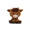 Avocatt Fuzzy Sitting Highland Cow Plush Stuffed Animal