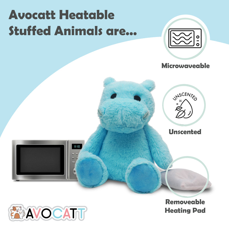 Avocatt Warming Hippo Plush Stuffed Animal
