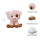 Avocatt Fuzzy Sitting Spotted Pig Plush Stuffed Animal