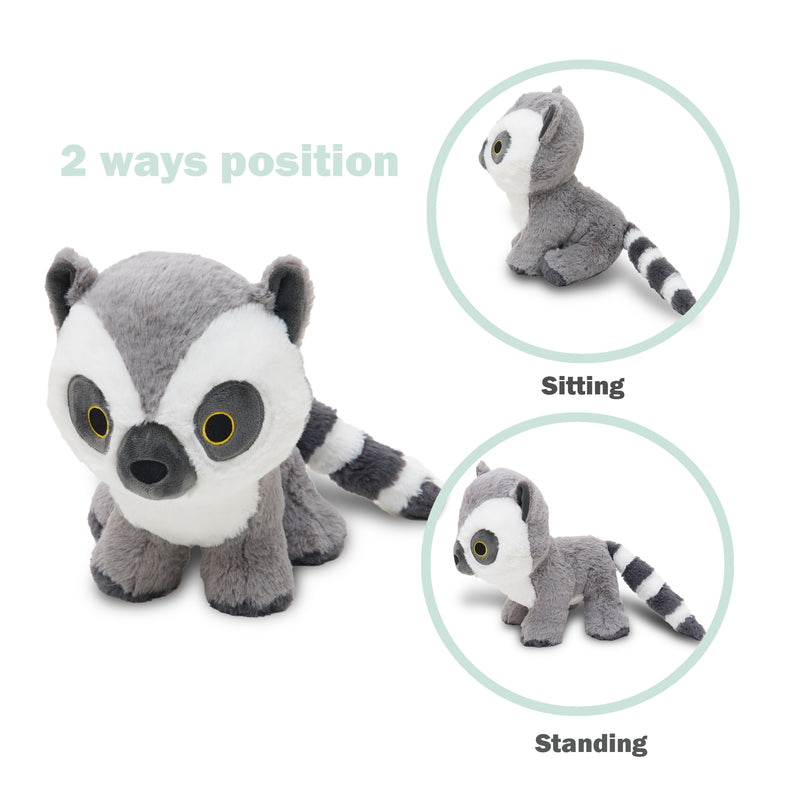 Avocatt Furry Lemur Plush Stuffed Animal