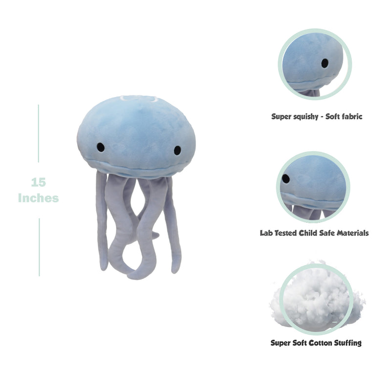 Avocatt Blue Jellyfish Plush Stuffed Animal